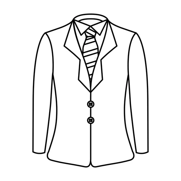 Elegante caballero traje icono — Vector de stock