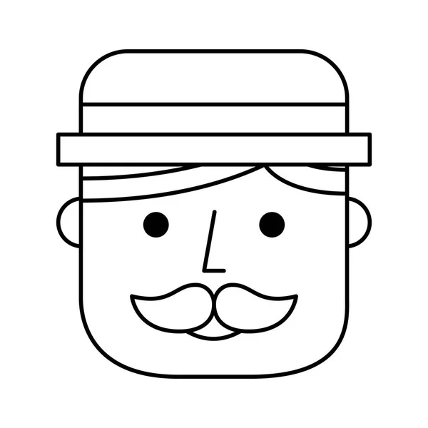 Cavalheiro elegante com chapéu — Vetor de Stock