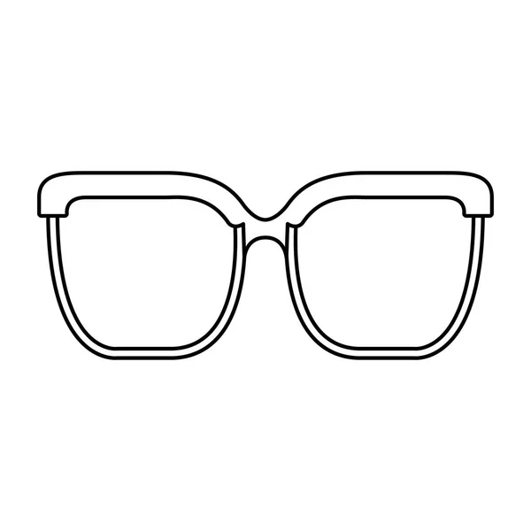 Icona isolata vetro occhio — Vettoriale Stock