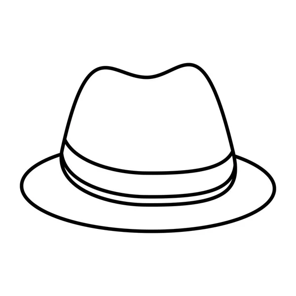 Chapeau gentleman icône isolée — Image vectorielle