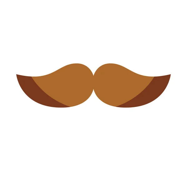 Silhouette moustache icône isolée — Image vectorielle