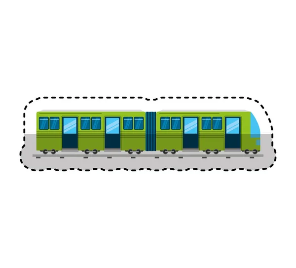 Trasporto tram icona isolata — Vettoriale Stock
