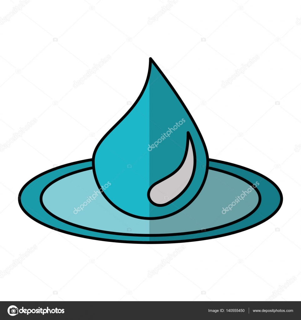 Goccia d acqua spa emblema illustrazione disegno vettoriale — Vettoriali di yupiramos