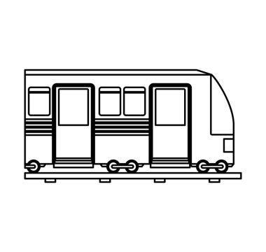 tramvay taşıma izole simgesi