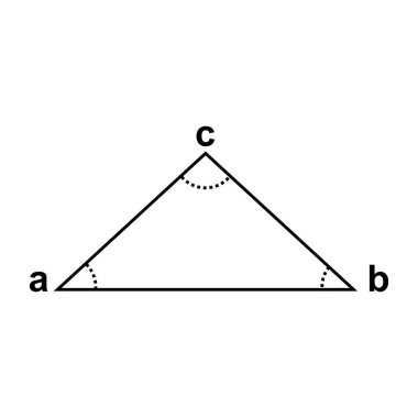 üçgen şekil geometrik simgesini