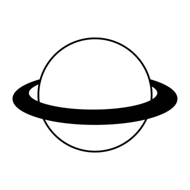 gezegen Satürn izole simgesi