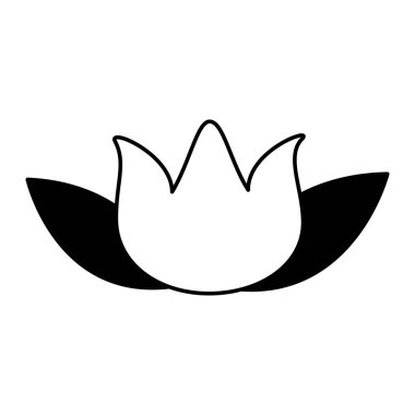 Sevimli çiçek amblem simgesi