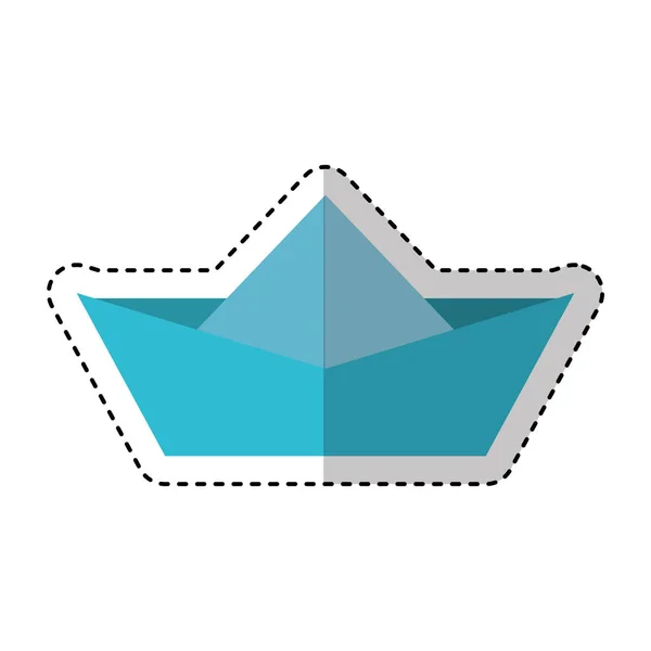 Ship paper toy icon — Stock Vector