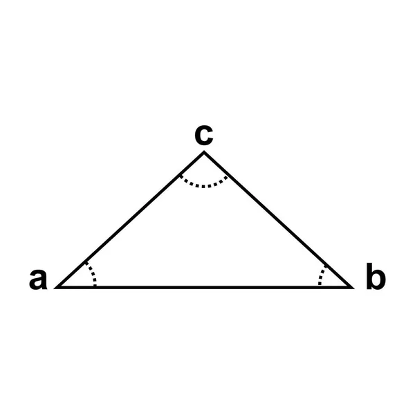 Triangle figure geometric icon — Stock Vector