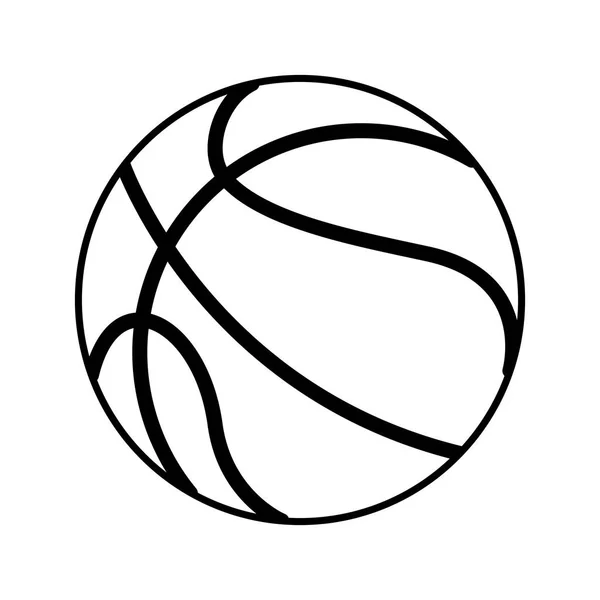 Baloncesto globo aislado icono — Vector de stock