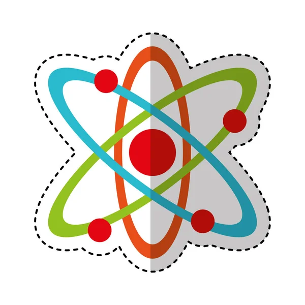 Atom molekyl isolerade ikonen — Stock vektor