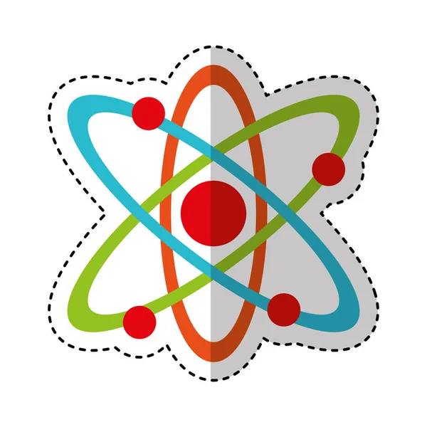 Ícone isolado da molécula do átomo — Vetor de Stock