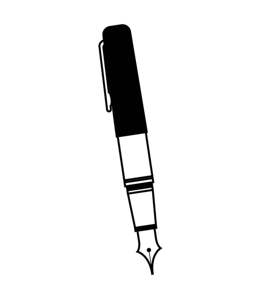 Stift Silhouette isoliert Symbol — Stockvektor