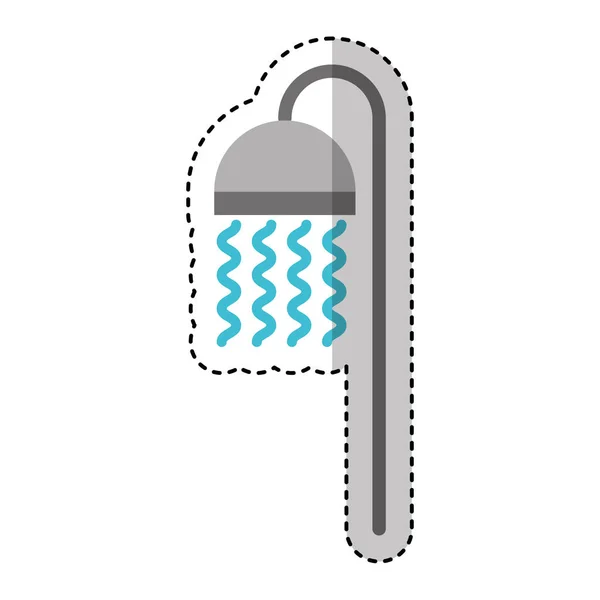 Grifo de la bañera icono aislado — Vector de stock