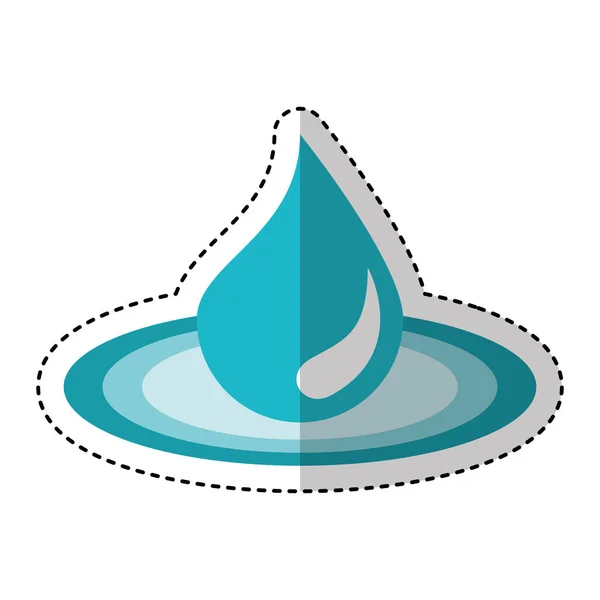 Tropfen Wasser Thermalbad Emblem — Stockvektor