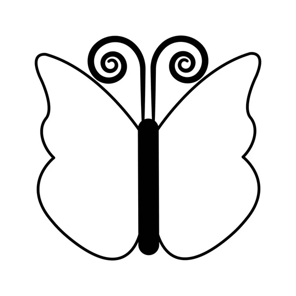 Bonito borboleta isolado ícone — Vetor de Stock