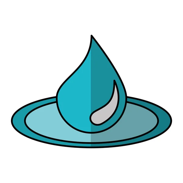 Emblema de spa de agua gota — Vector de stock