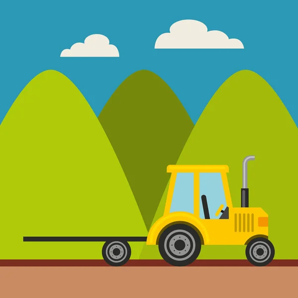 Farm friss traktor ikon — Stock Vector