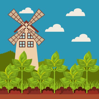 Tarım üretim kavramı simgesi