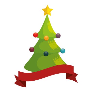 mutlu neşeli Noel ağacı kartı