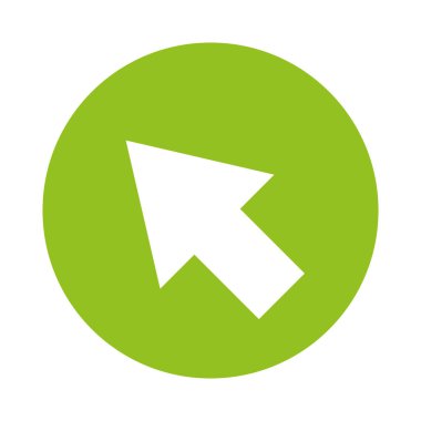 Ok işaretçisini izole simgesi