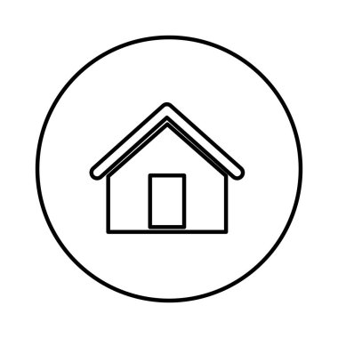 ev siluet izole simgesi