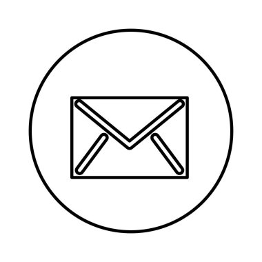 Zarf posta izole simgesi