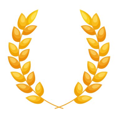 çelenk altın izole simgesi