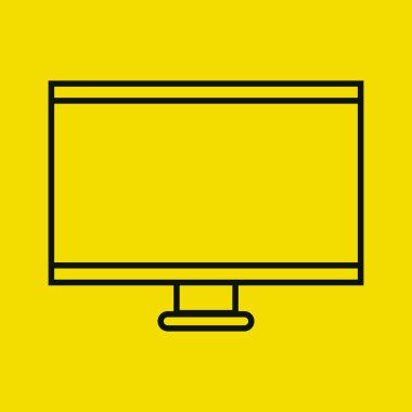 bilgisayar masaüstü izole simgesi