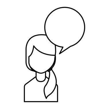 konuşma balonu avatar karakter ile genç adam