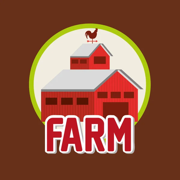 Bauernhof frisch Stall Symbol — Stockvektor