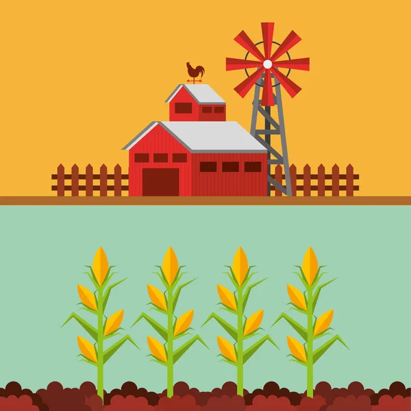 Ikone des landwirtschaftlichen Produktionskonzepts — Stockvektor