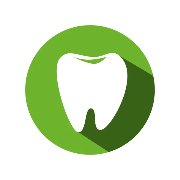 Teeth dental care isolated icon — Stock Vector