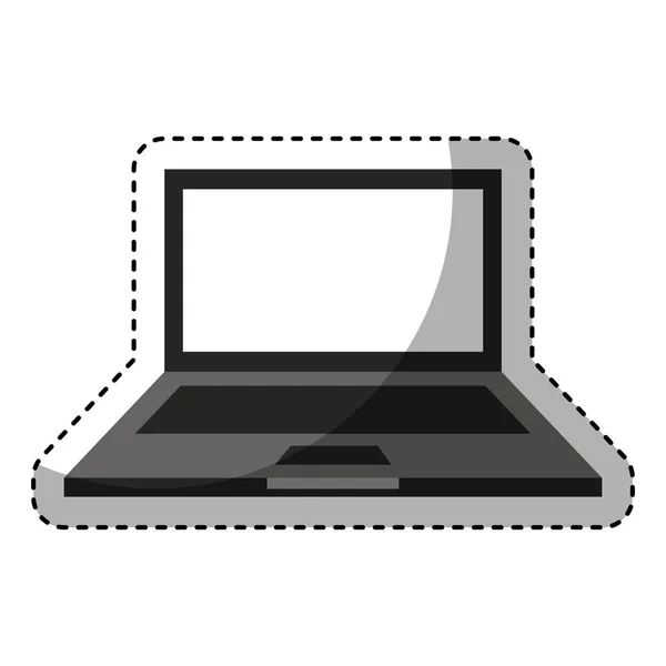 Laptop computer isolated icon — Stock Vector