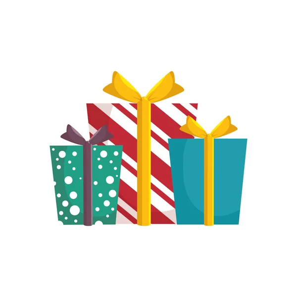 Feliz feliz feliz tarjeta de regalo de Navidad — Vector de stock