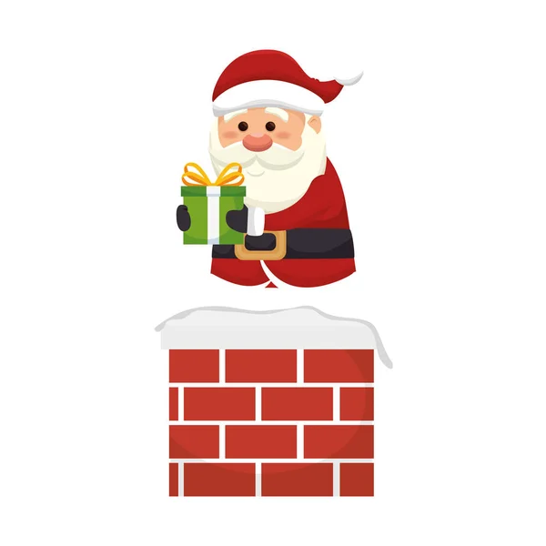 Feliz Natal cartão de Papai Noel — Vetor de Stock