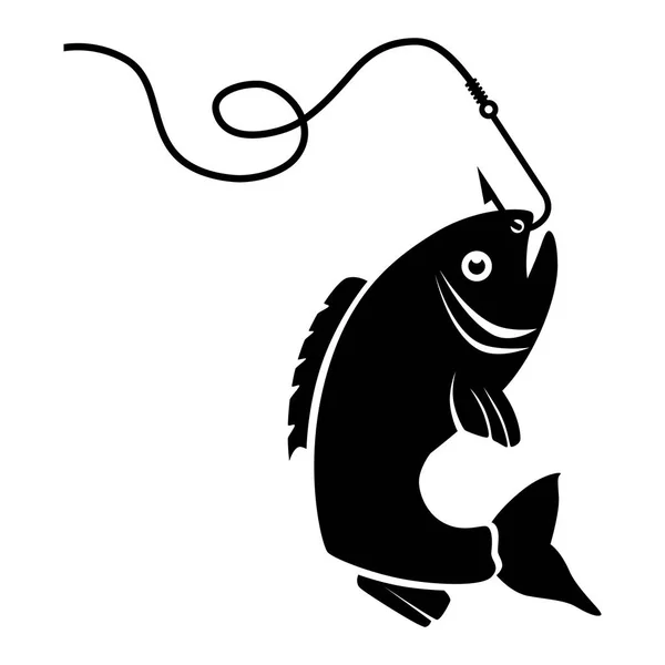 Zee vissen embleem pictogram — Stockvector