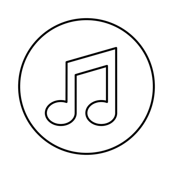Ikona na białym tle notatki muzyki — Wektor stockowy
