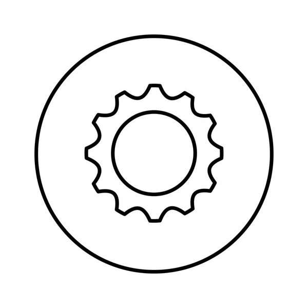Gear setting isolated icon — Stock Vector