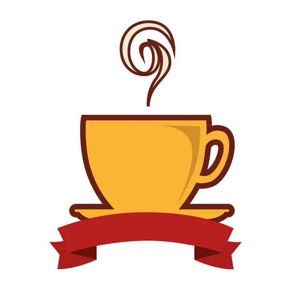 Taza de café bebida aislado icono — Archivo Imágenes Vectoriales