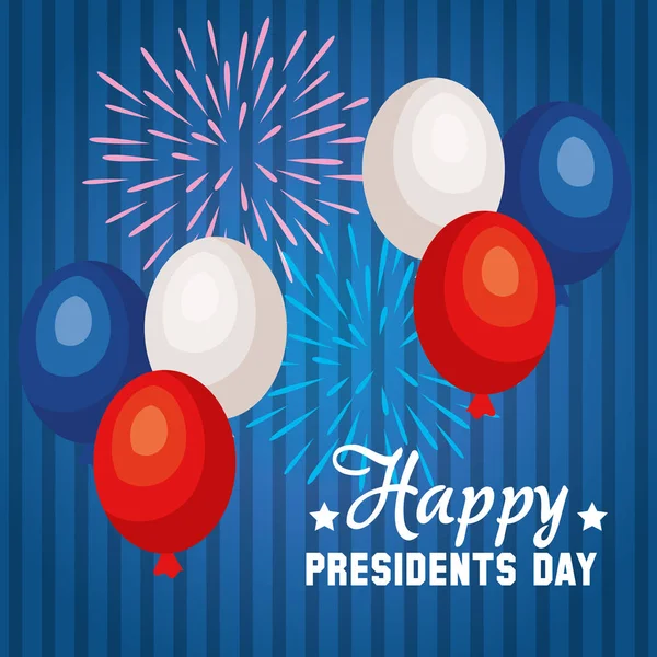 Happy presidents day poster — Stock Vector