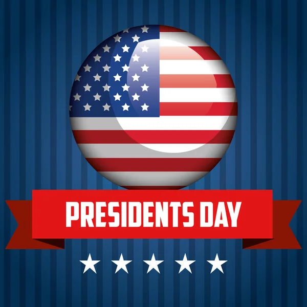 Happy presidents day poster — Stock Vector