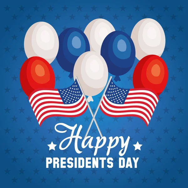 Happy presidents day poster — Stock Vector