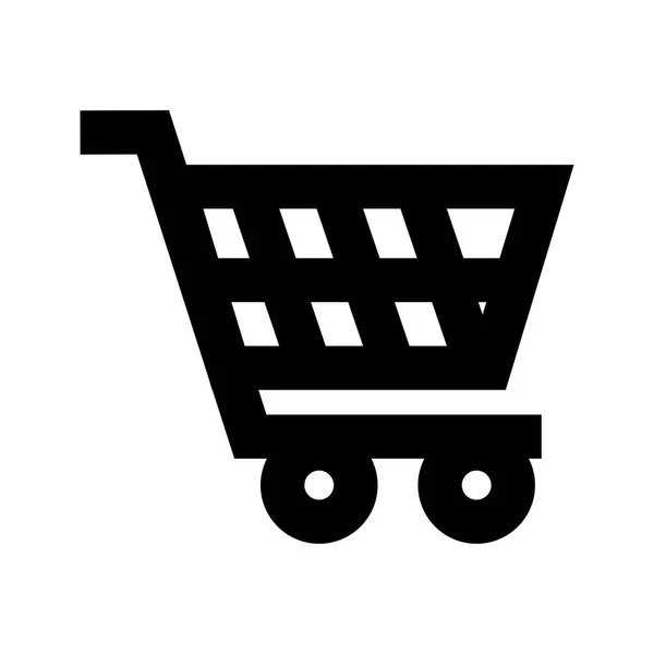 Carrito de compras icono aislado — Vector de stock