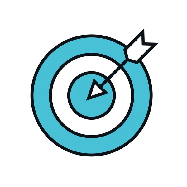 Icono de flecha objetivo aislado — Vector de stock