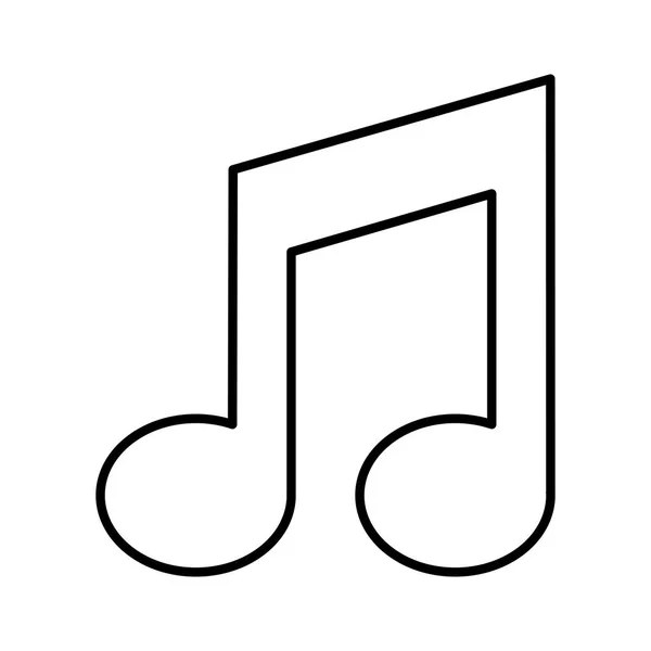 Music note isolated icon — стоковый вектор