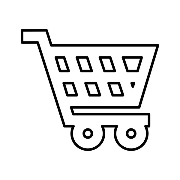 Shopping cart isolerade ikonen — Stock vektor