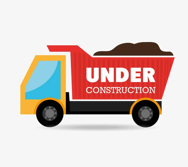 Sob construção drump caminhão —  Vetores de Stock