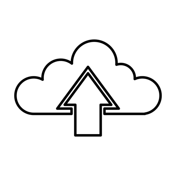 Σύννεφο υπολογιστών απομονωμένες εικονίδιο — Διανυσματικό Αρχείο