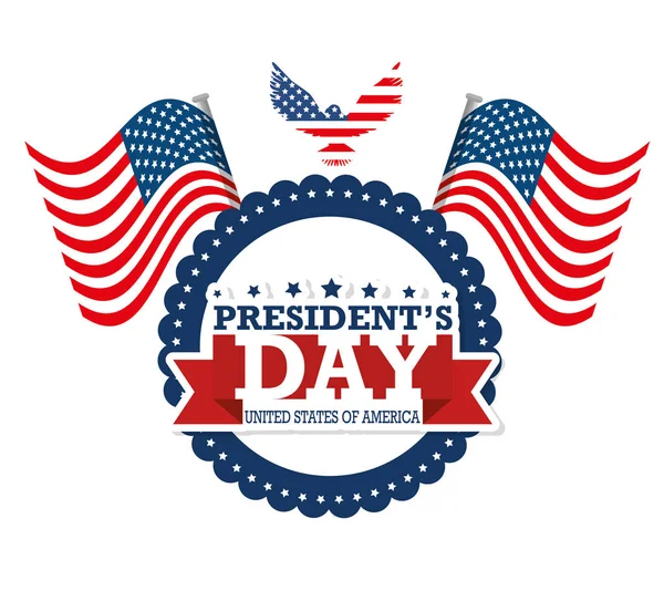 Cartaz dia presidentes felizes —  Vetores de Stock